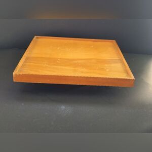 Vintage maple square wood lazy susan
